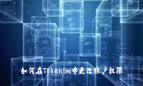 如何在Tokenim中更改账户权限